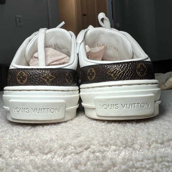 LOUIS VUITTON
Monogram Womens Stellar Open Back Sneakers 36 White - Picture 4 of 5